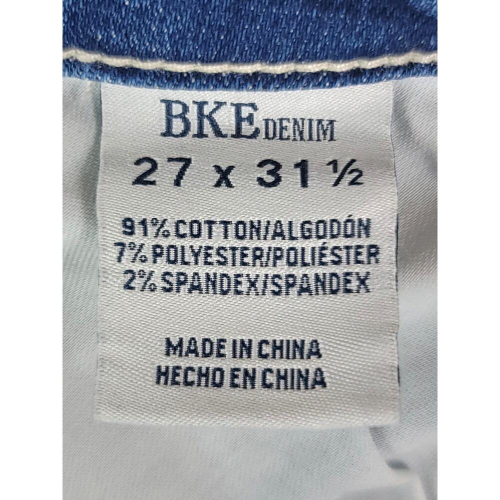 BKE Buckle PAYTON Universal Fit Mid-Rise Flare Frayed Hem Denim Jeans Sz 27x31.5 - Picture 13 of 16